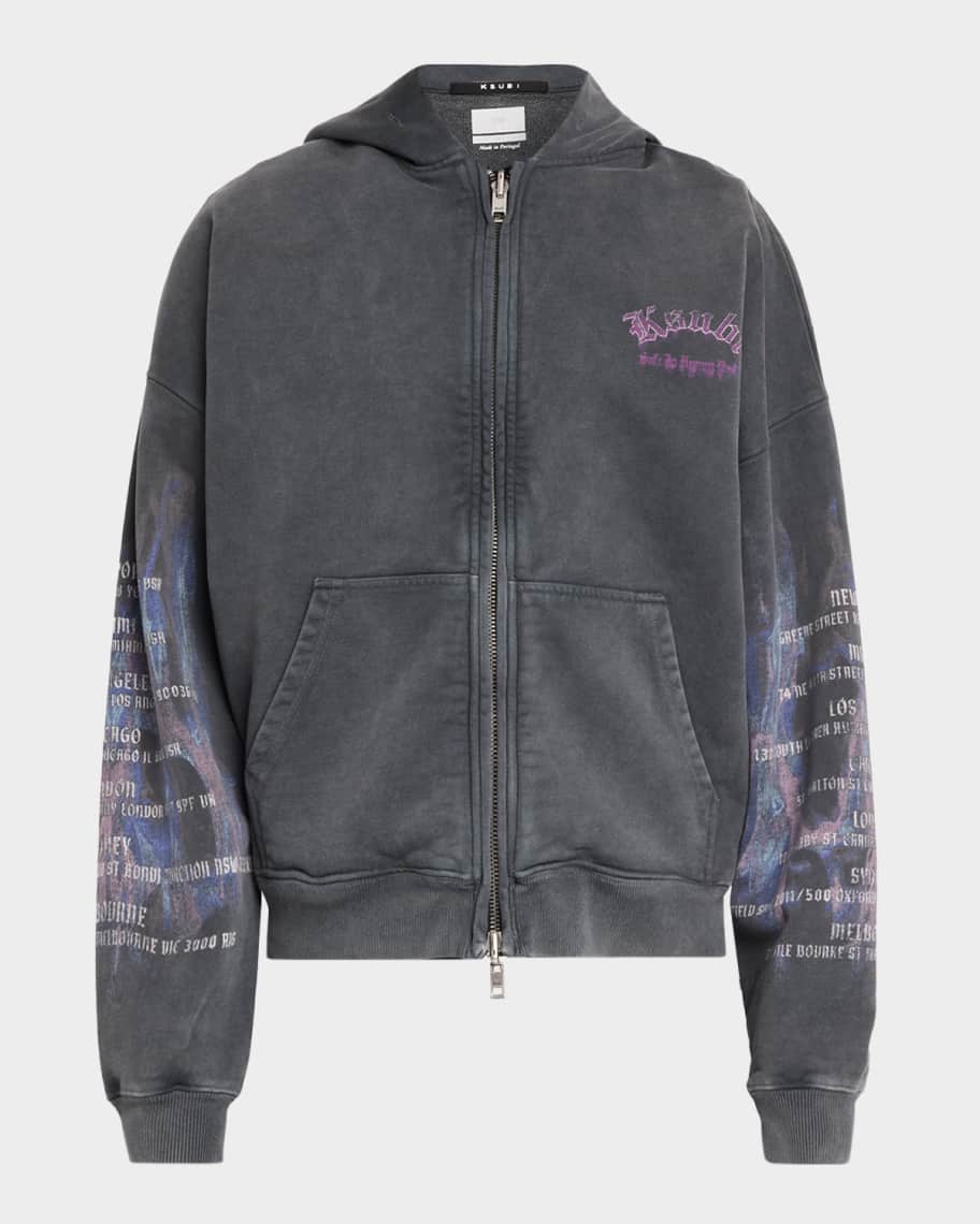 Ksubi Men's Fallen Ekcess Full-Zip Hoodie | Neiman Marcus