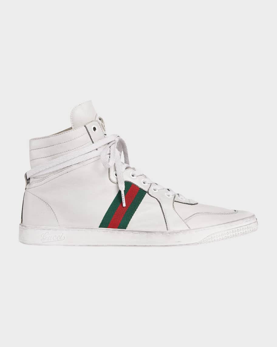Gucci Men's Coda Leather High-Top Sneakers | Neiman Marcus