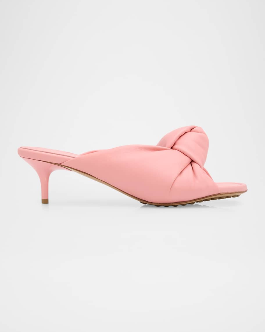 Bottega Veneta 35mm Cherry Knotted Leather Mule Sandals | Neiman