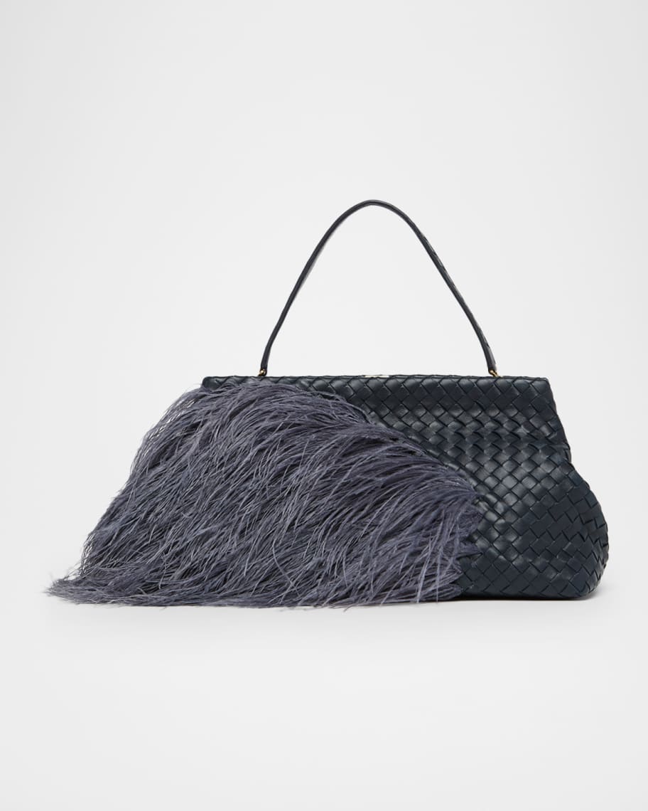 Bottega Veneta 1998 Feather Leather Shoulder Bag | Neiman Marcus