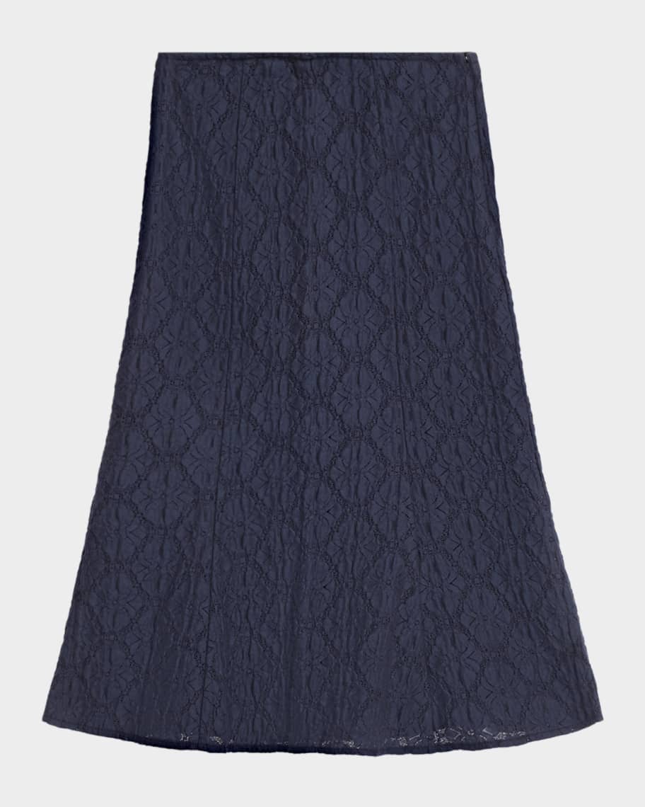 Veronica Beard Massimo Lace Midi Skirt | Neiman Marcus