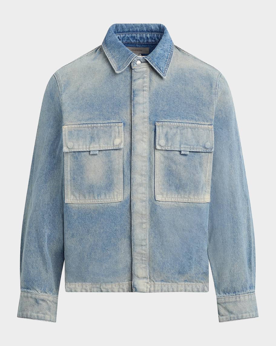 Hudson Men's Flap-Pocket Denim Jacket | Neiman Marcus