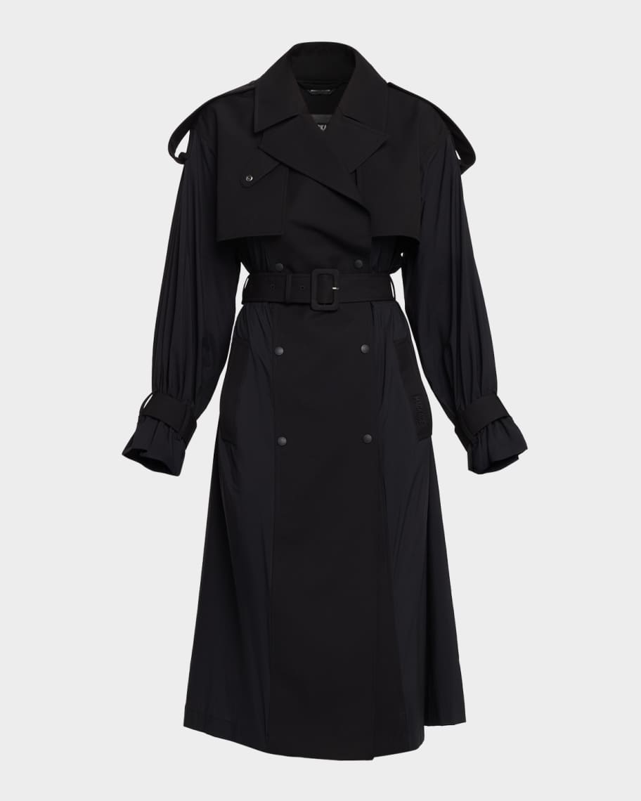 Mackage Zonomi Double-Breasted Twill Trench Coat | Neiman Marcus