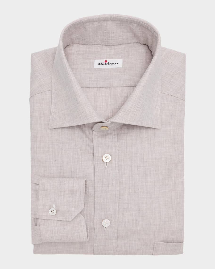 kiton dress shirts Shirt Cotton Essential Linen Shirt