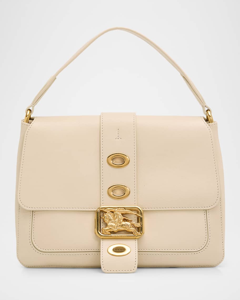 Burberry Rider Small Leather Top Handle Bag | Neiman Marcus