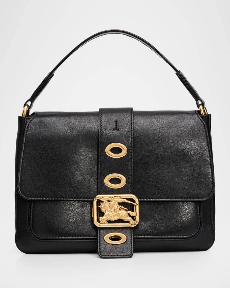Burberry Rider Small Leather Top Handle Bag | Neiman Marcus