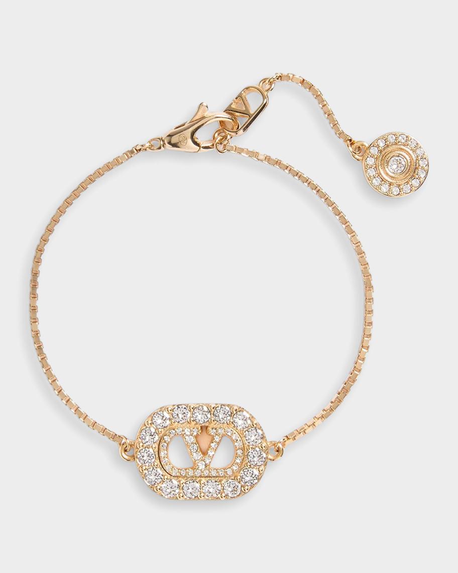 Valentino Garavani VLogo Signature Crystal Bracelet | Neiman Marcus