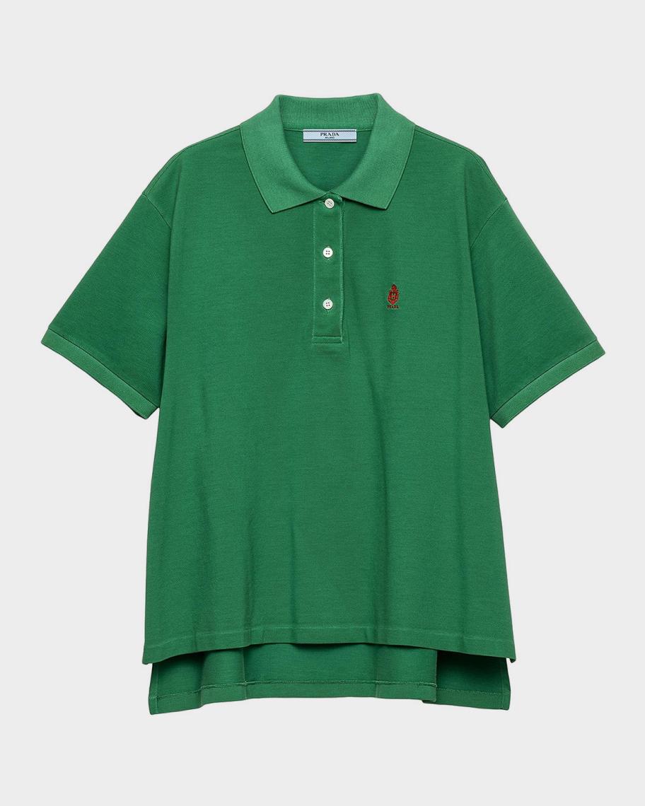 Prada Cotton Pique Polo Shirt | Neiman Marcus