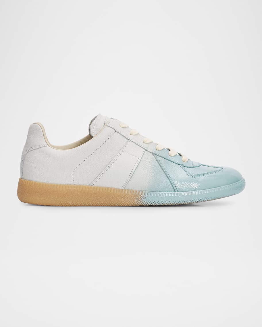 Maison Margiela Replica Sprayed Leather Low-Top Sneakers | Neiman