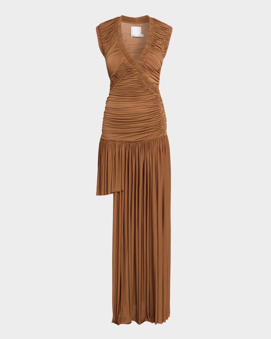 open lace back dress Christopher Esber Sculptured Pleated Rib Dress