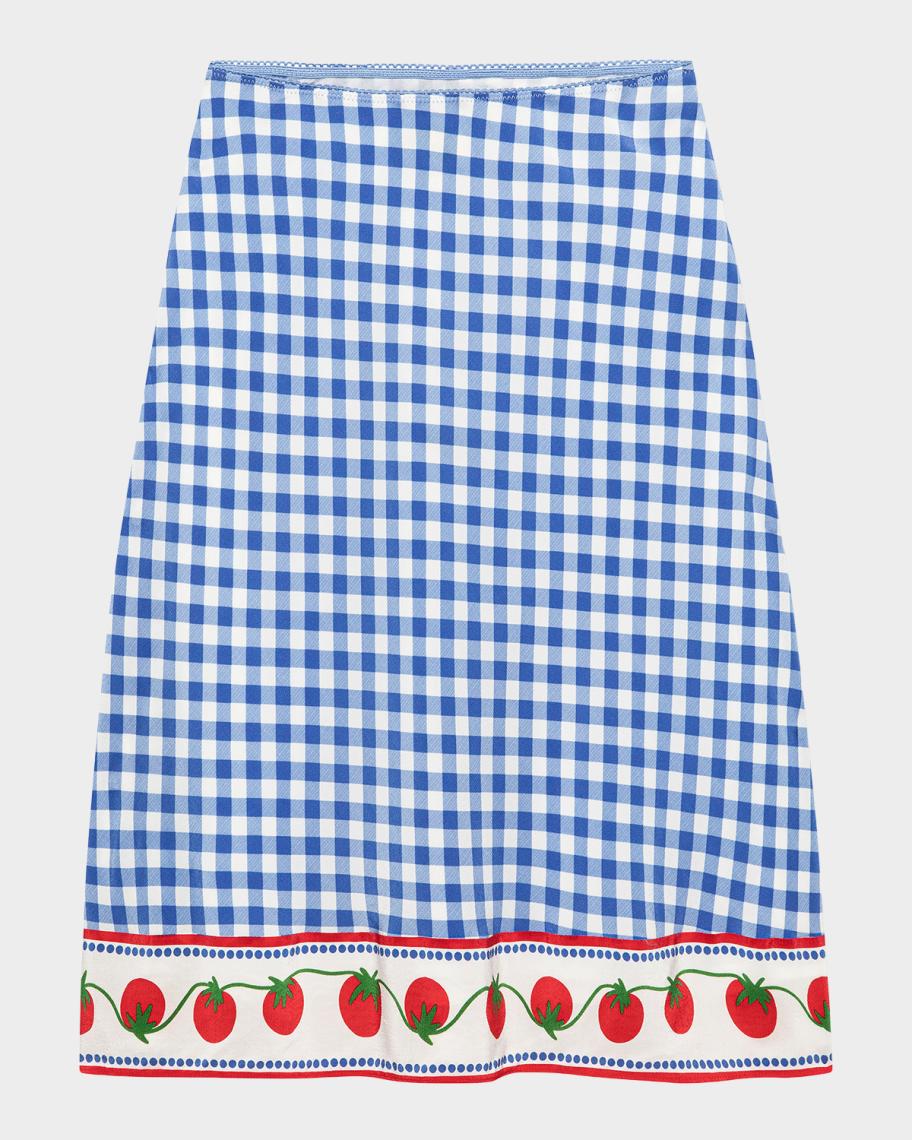 Rails x Giadzy Grazia Gingham Tomato Skirt | Neiman Marcus