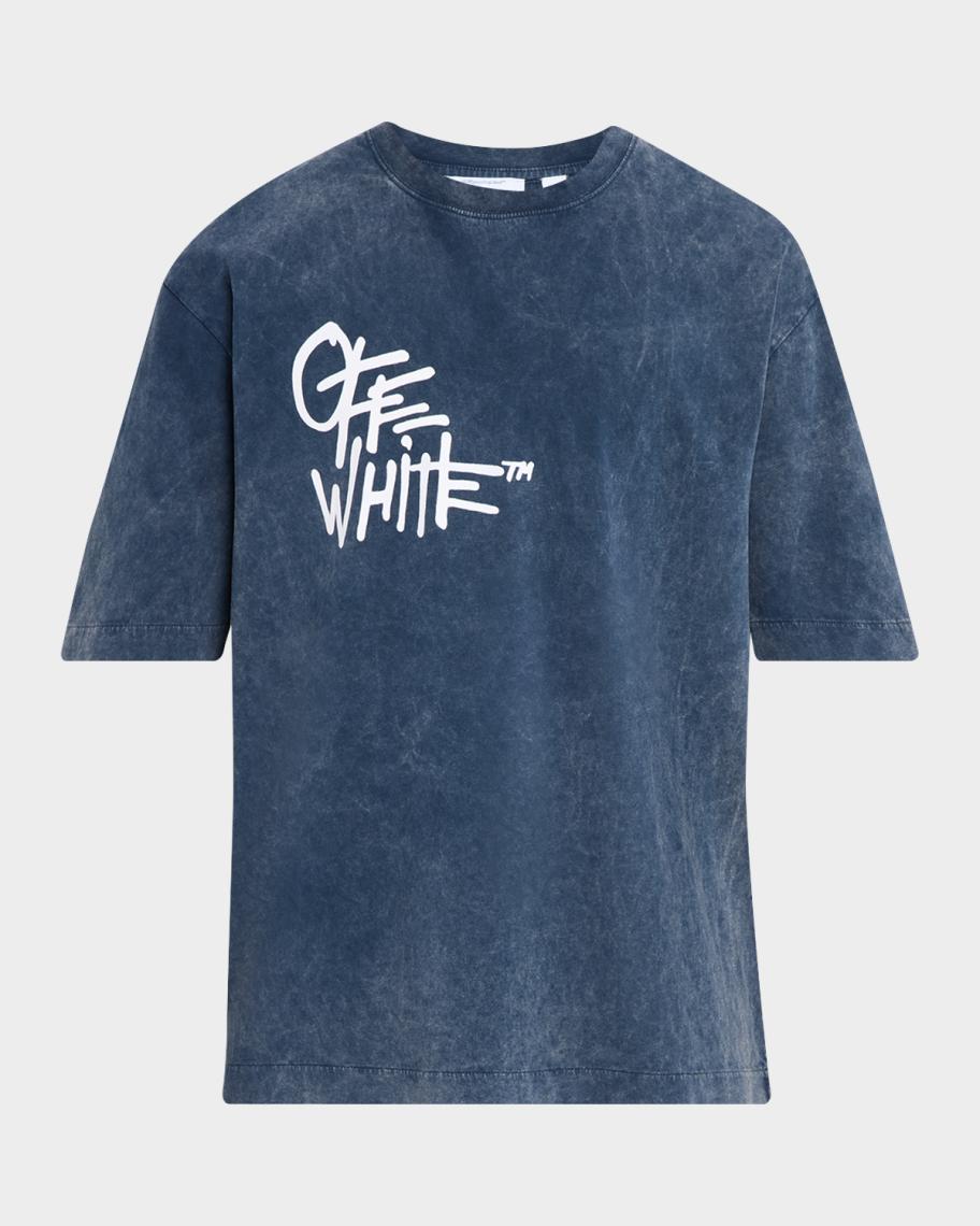 Off-White Men's Spray Paint Logo Crewneck T-Shirt | Neiman Marcus