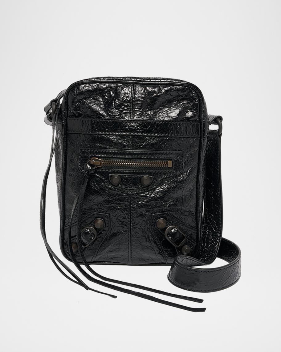Balenciaga Men's Le City Leather Crossbody Bag | Neiman Marcus