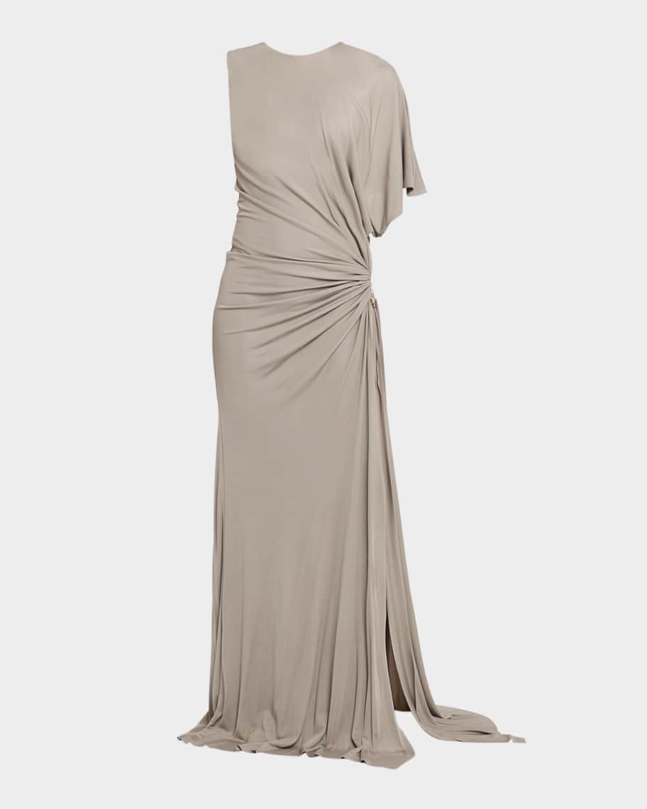 Christopher Esber Draped Quartz Bezel Gown | Neiman Marcus