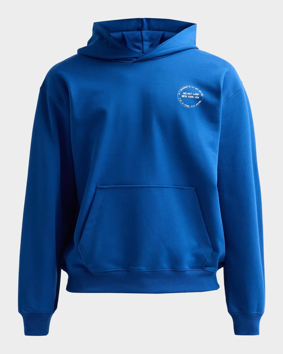 Helmut Lang Men's Stamp Logo Cotton Terry Hoodie | Neiman Marcus