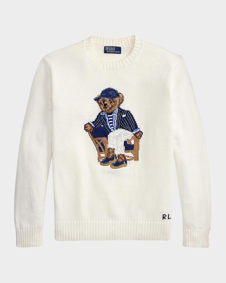 Polo Ralph Lauren Men's Cotton Knit Polo Bear Crewneck Sweater