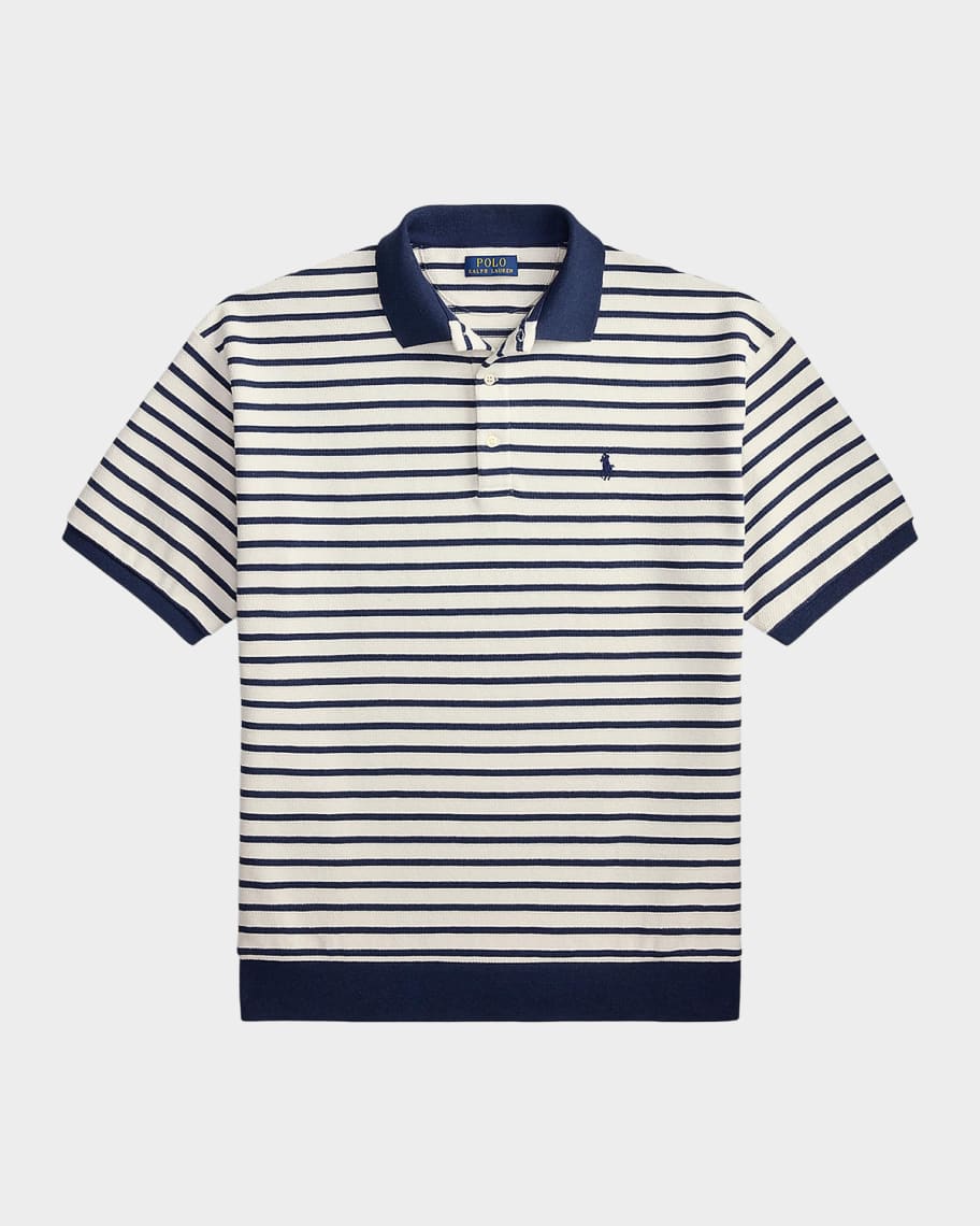 Polo Ralph Lauren Men's Relaxed Fit Stripe Textured Polo Shirt
