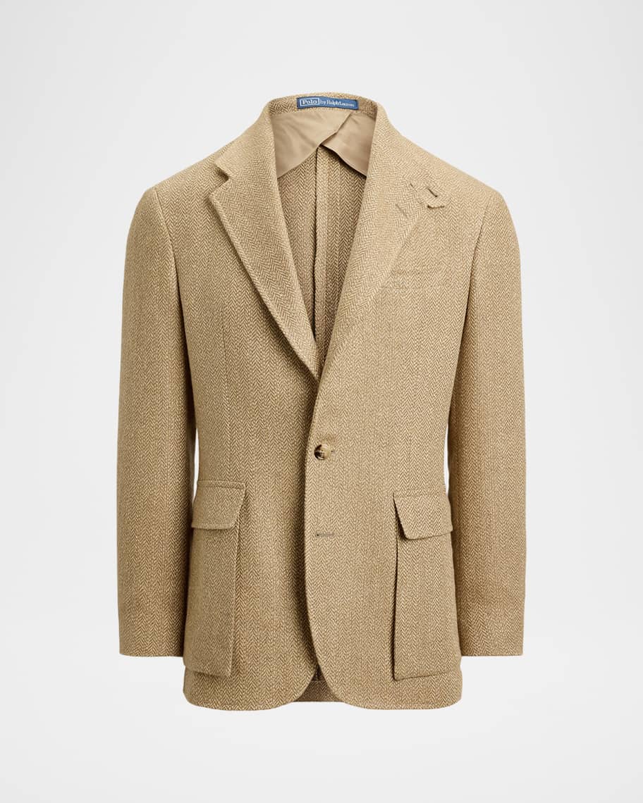Polo Ralph Lauren Men's Herringbone Linen Blend Single-Breasted
