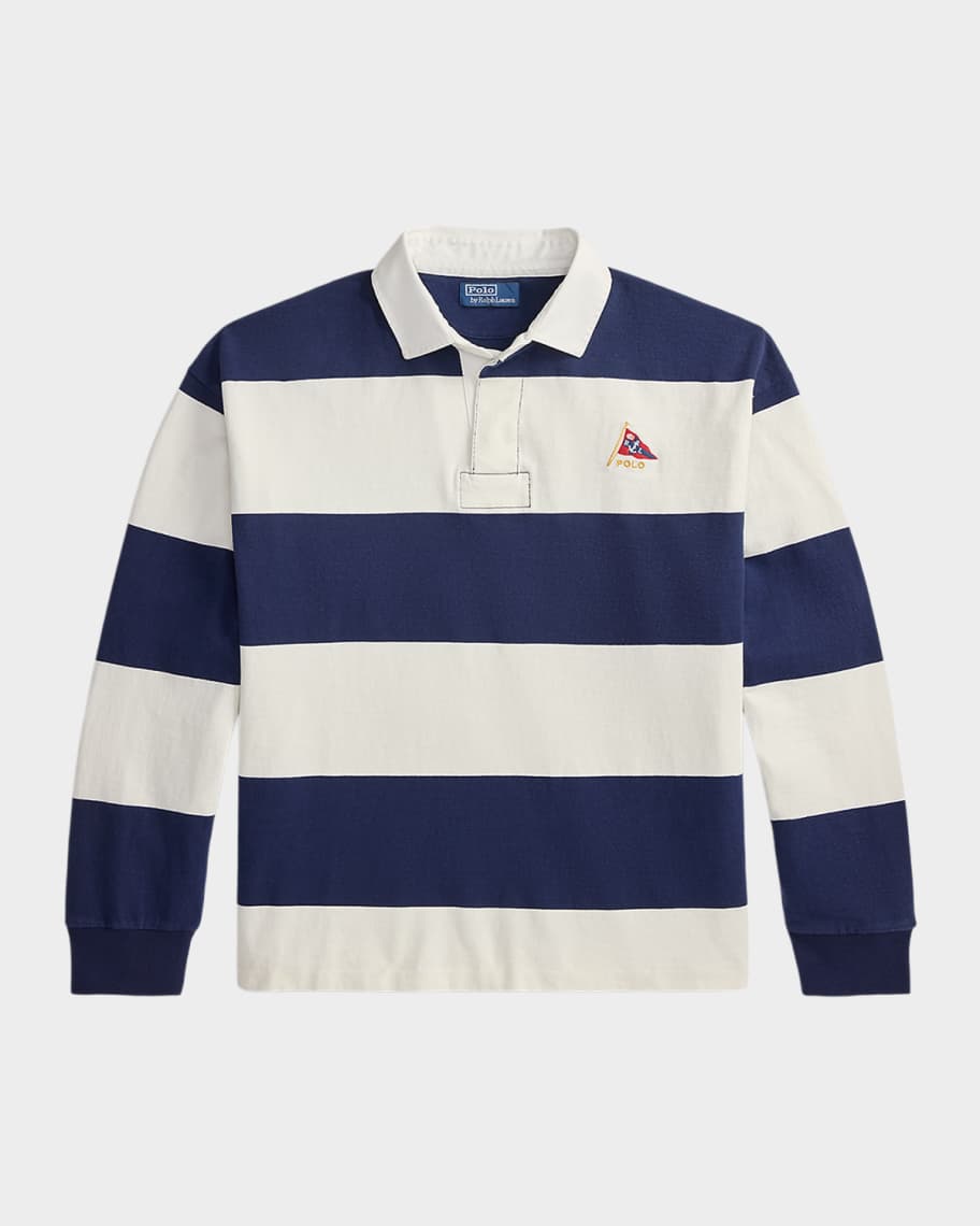 Polo Ralph Lauren Men's Stripe Jersey Rugby Shirt | Neiman Marcus