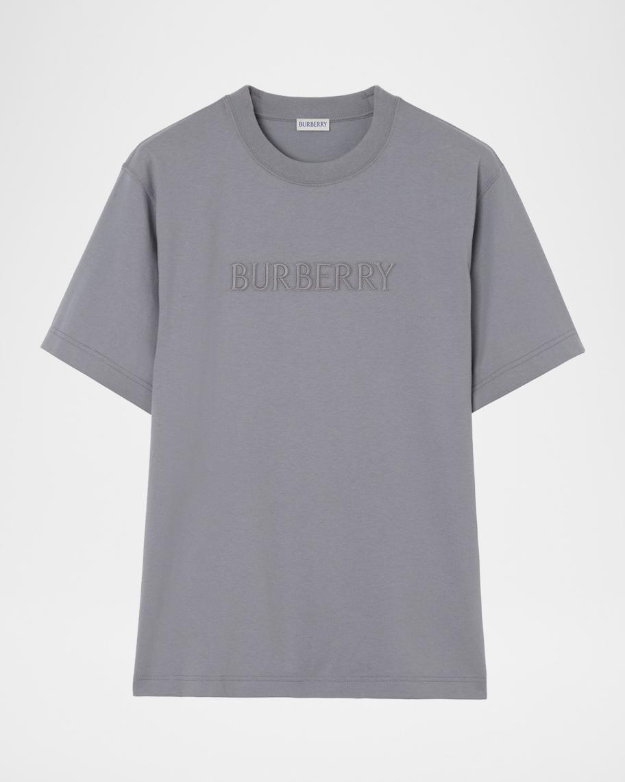 Burberry Men's Ryan Tonal Embroidered Logo Crewneck T-Shirt