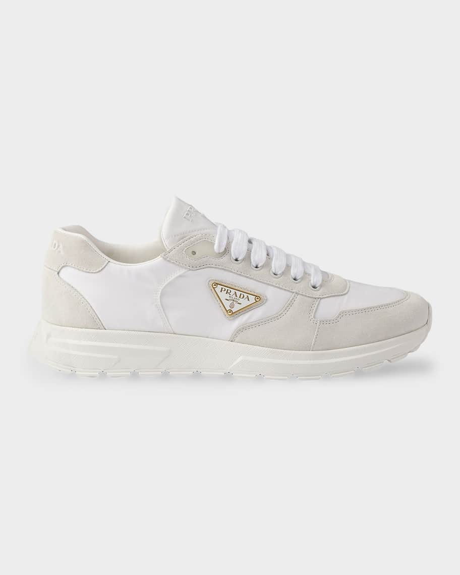 Prada Men's Prax 2.0 Re-Nylon & Suede Low-Top Sneakers | Neiman Marcus