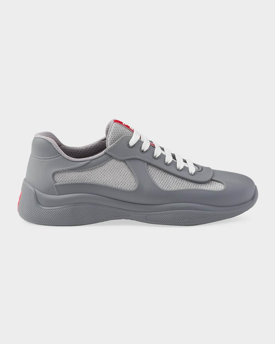 Prada Men's America's Cup Soft Rubber & Bike Fabric Sneakers