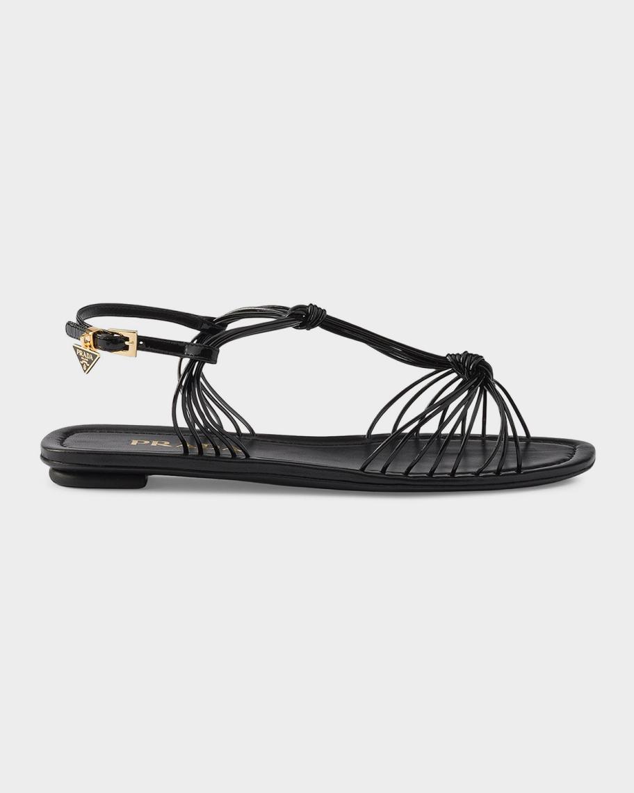 靴 Prada Black Patent Leather Sandals 36 Prada Patent Leather Sandals | Neiman Marcus