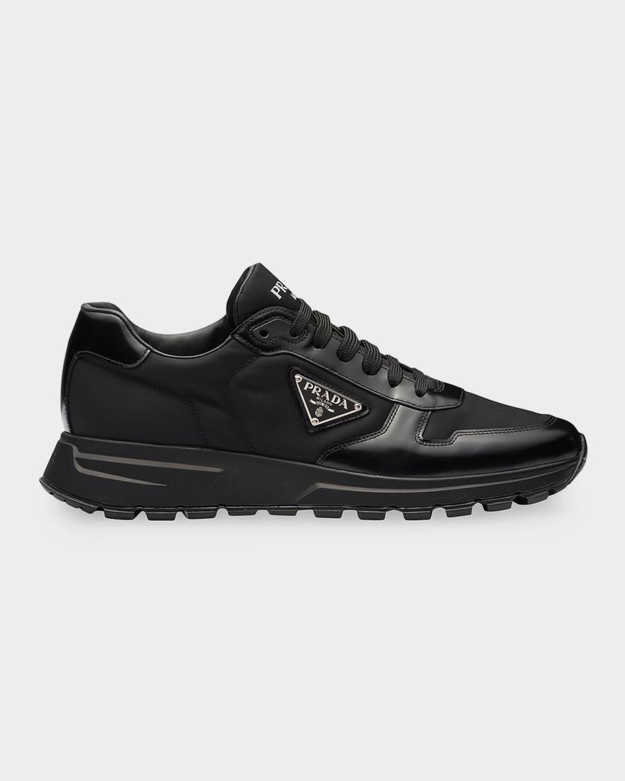Prada Men's Re-Nylon & Brushed Leather Sneakers | Neiman Marcus