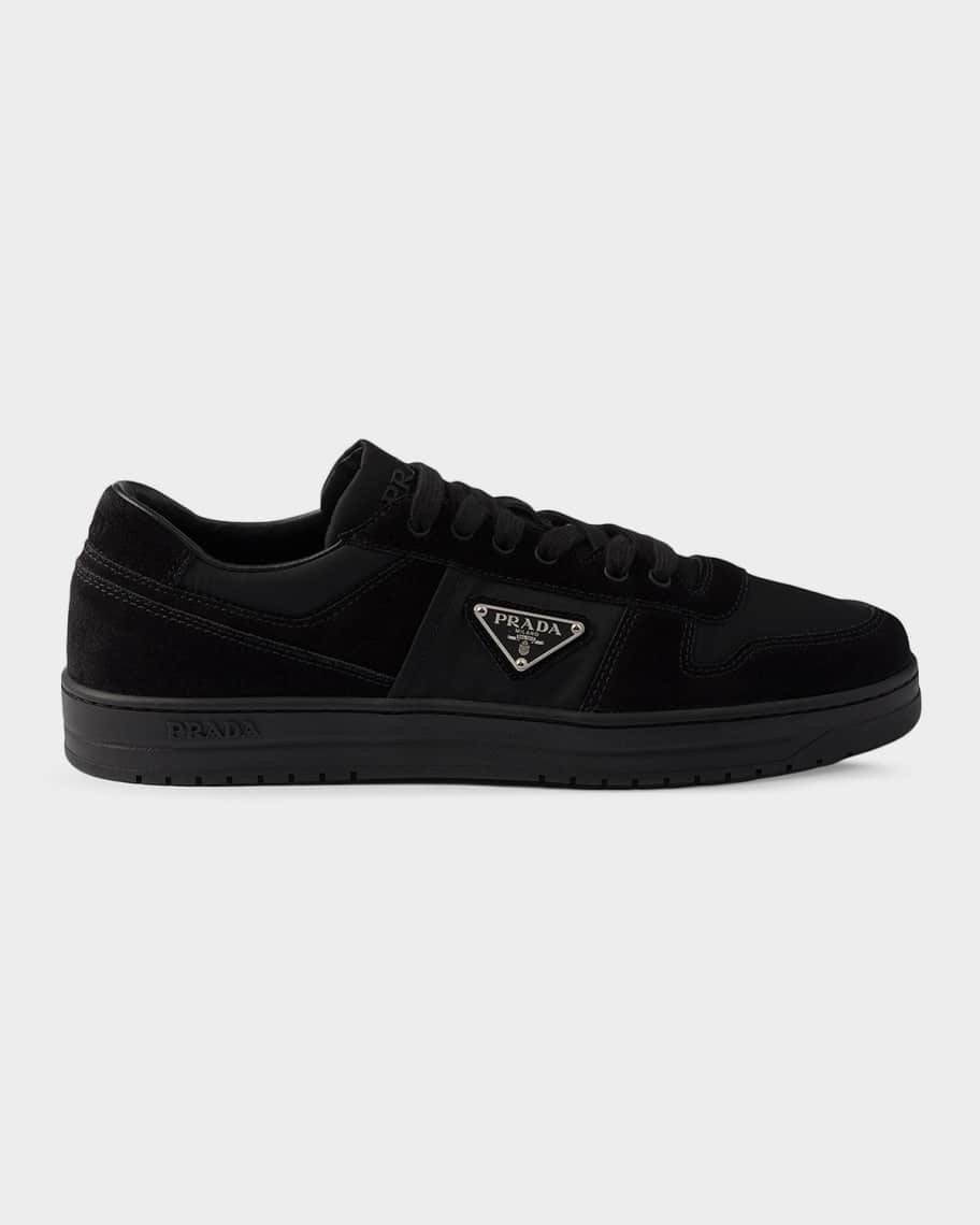 Prada Men's Downtown Re-Nylon & Suede Low-Top Sneakers | Neiman Marcus