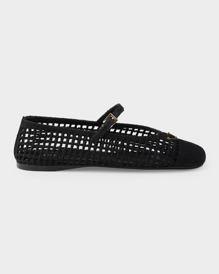 Prada Crochet Ballerina Flats | Neiman Marcus