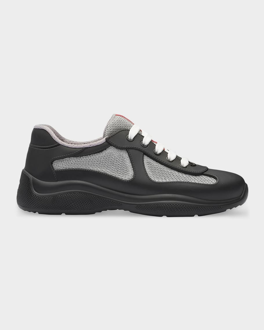 Prada America's Cup Soft Rubber & Bike Fabric Sneakers | Neiman Marcus