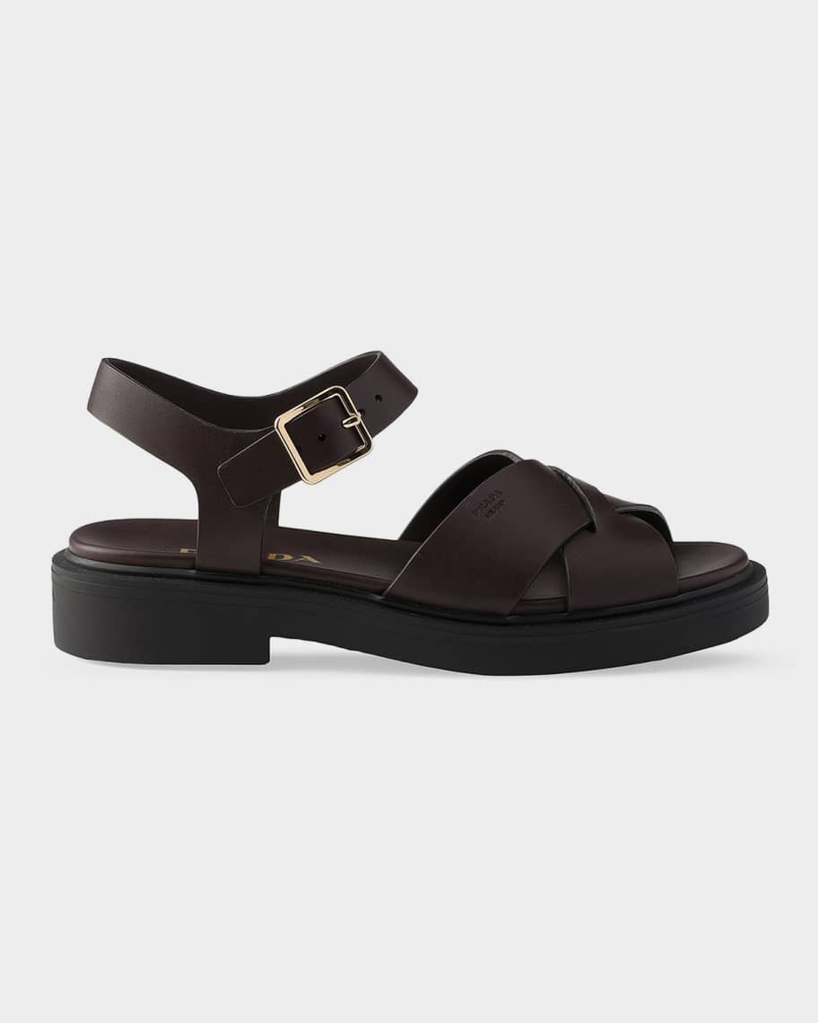 Prada Leather Sandals | Neiman Marcus