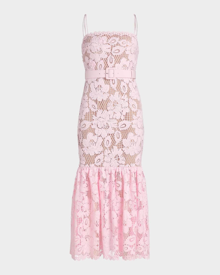 Self-Portrait Crochet Lace Midi Dress | Neiman Marcus