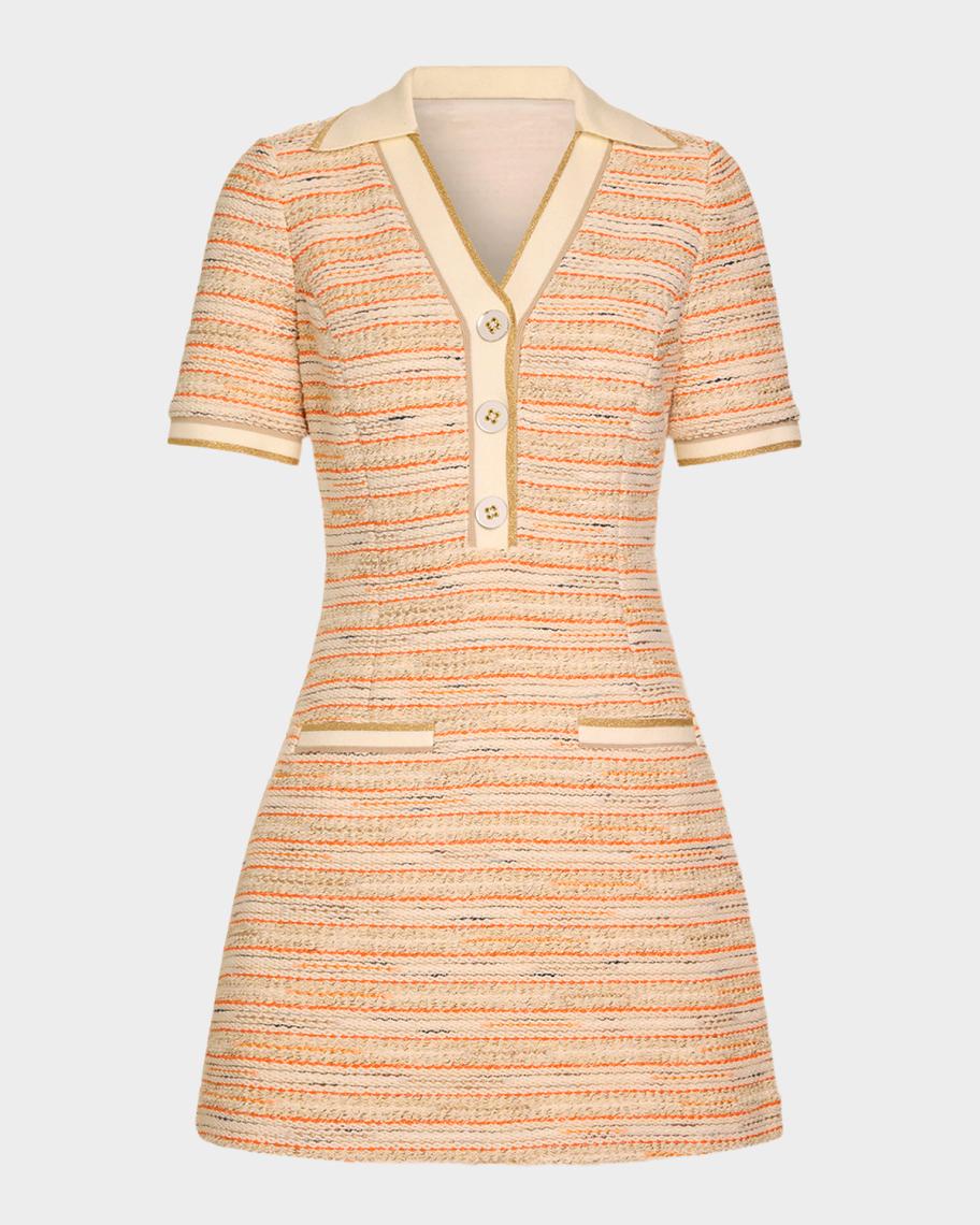 Ramy Brook Blythe Tweed Collared Mini Dress | Neiman Marcus