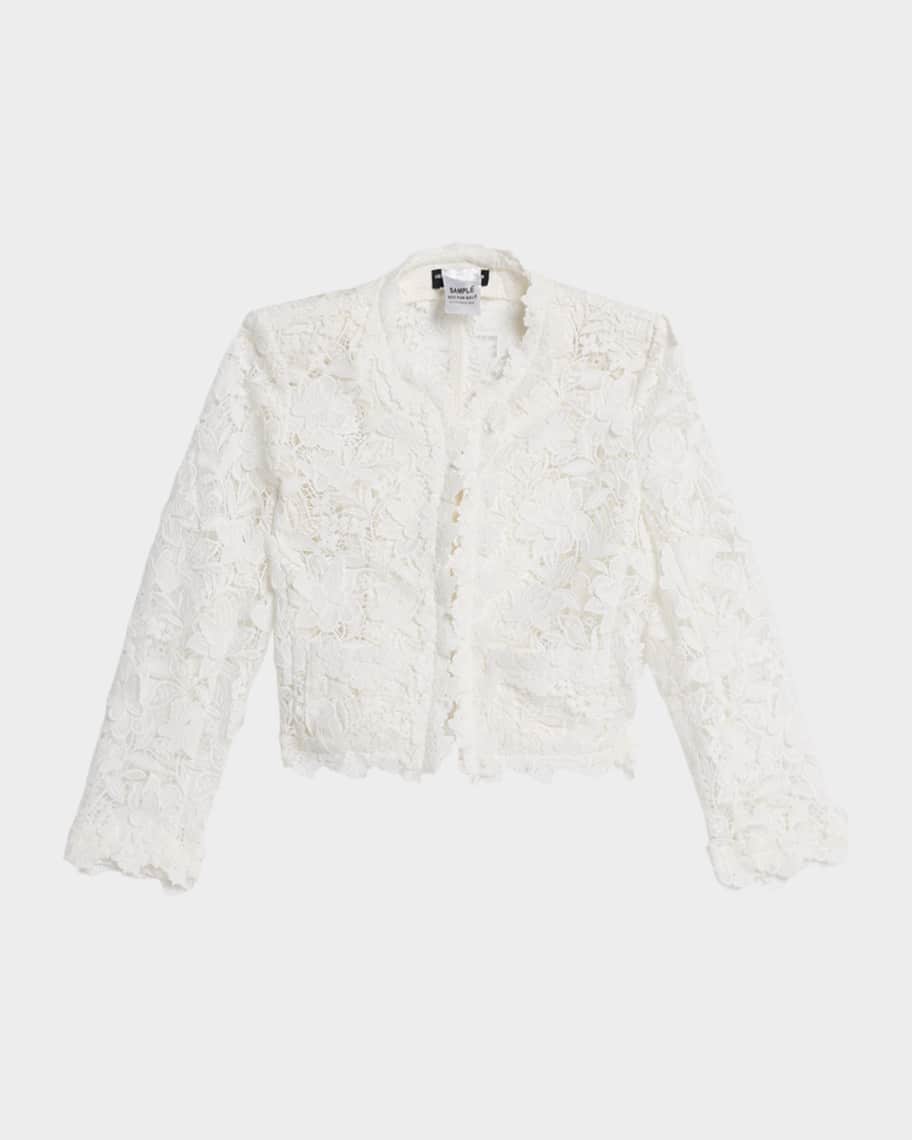 Generation Love Myra 3D Butterfly Lace Guipure Cropped Jacket