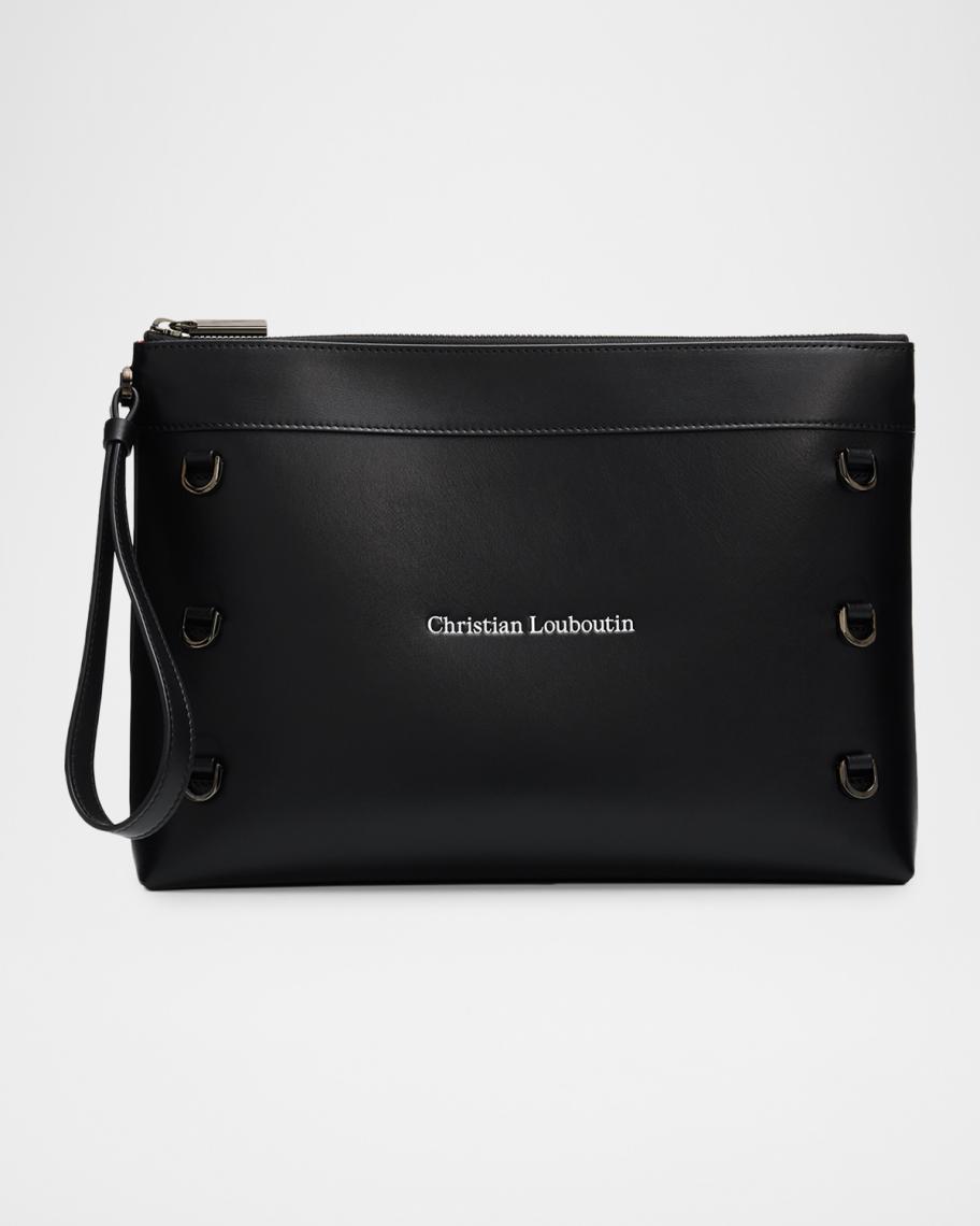 Christian Louboutin Men's Kosmica Leather Wrist Pouch | Neiman Marcus