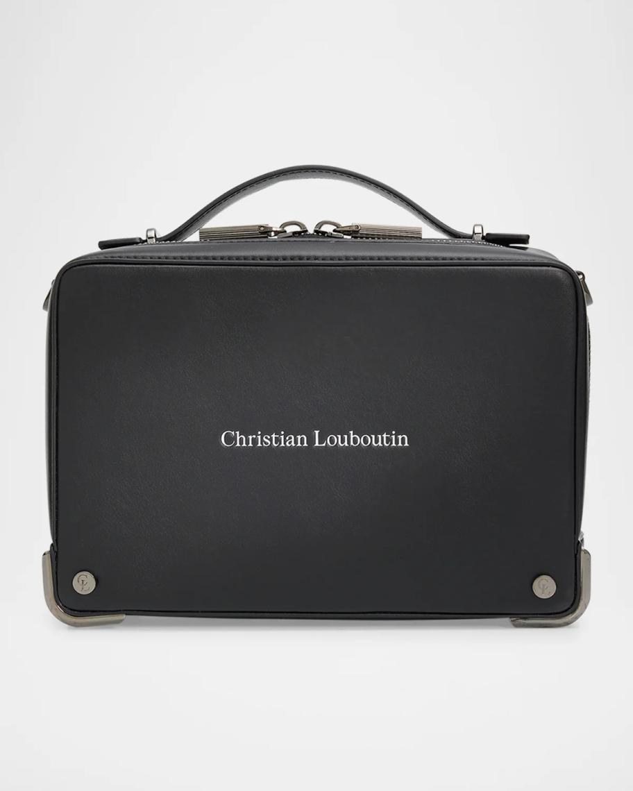 Christian Louboutin Men's Tactile Leather Briefcase | Neiman Marcus