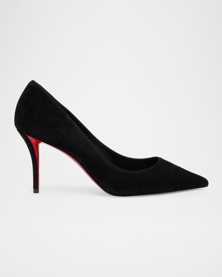 Christian Louboutin 80mm Miss Z Suede Pumps | Neiman Marcus