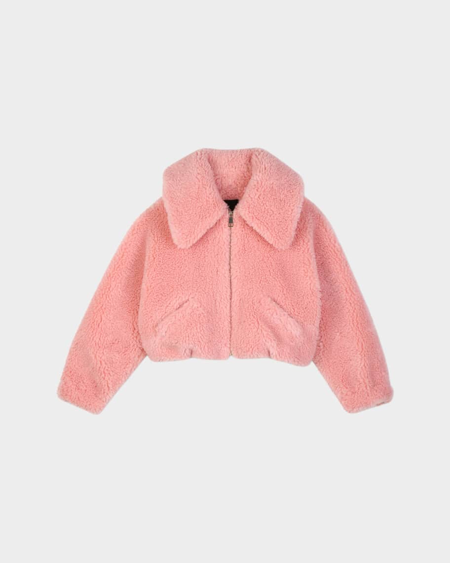 GIVENCHY - GIVENCHY ペプラムニットジャケット Givenchy Girl's Faux-Fur Cropped Bomber Jacket, Size 8-12 | Neiman