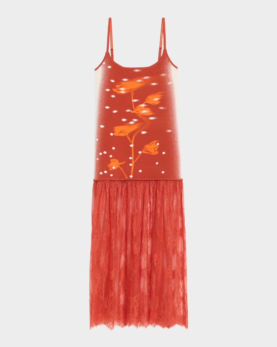 Ginger Mixed-Media Maxi Dress