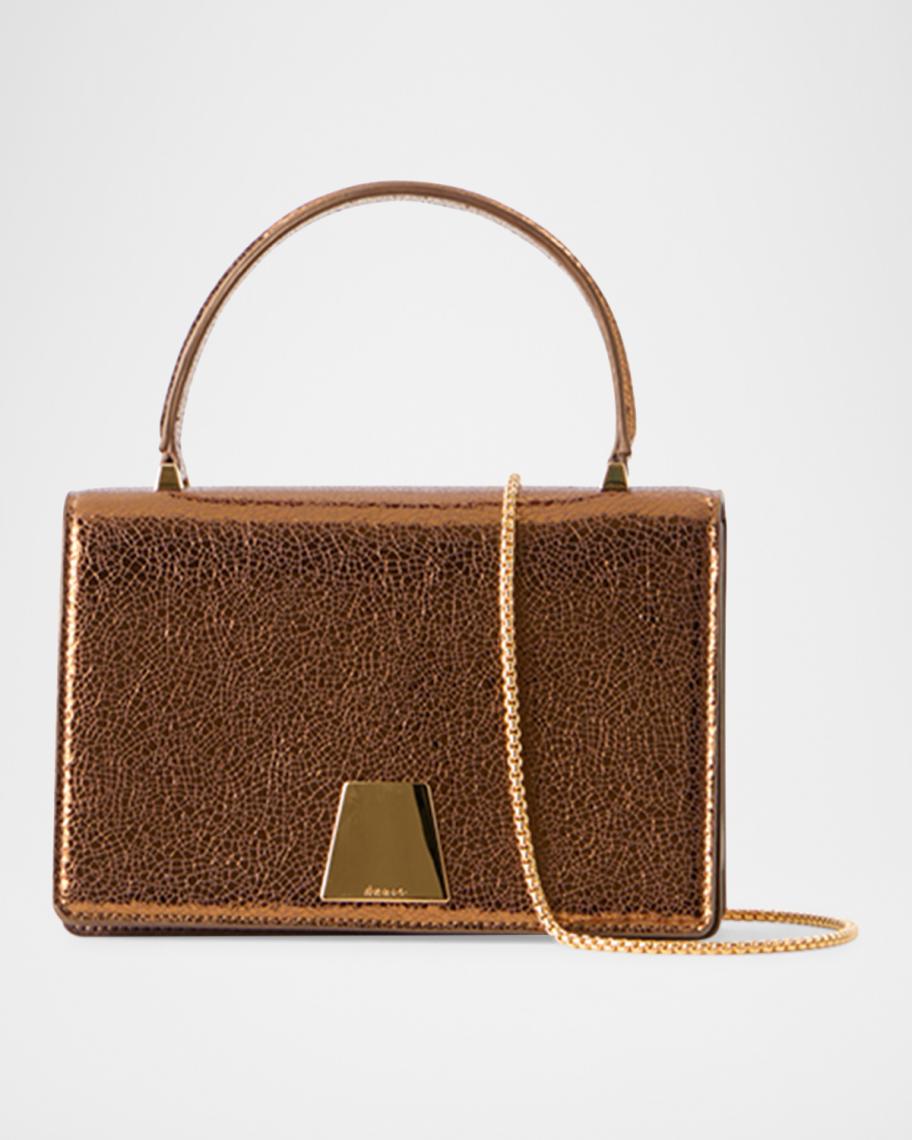 Akris Alice Mini Metallic Leather Top-Handle Bag | Neiman Marcus