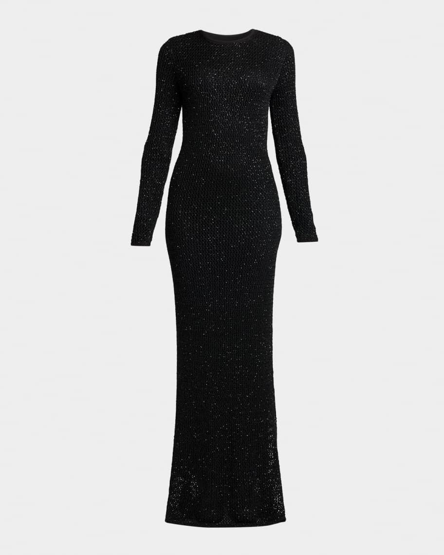 golden goose embroidered sleeveless maxi dress Gold High Neck Sleeveless Embellished Gown main image 0