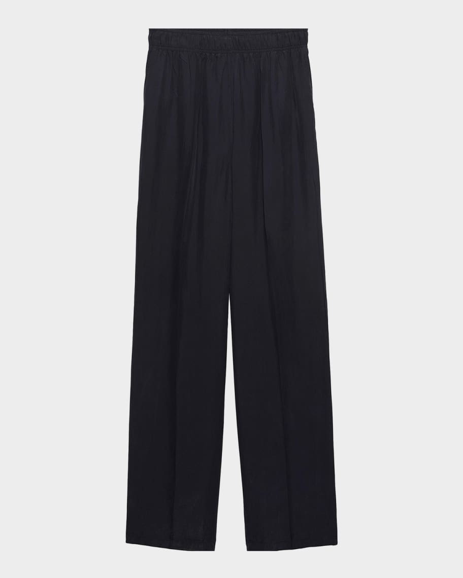 Prada Silk Straight-Leg Pants | Neiman Marcus