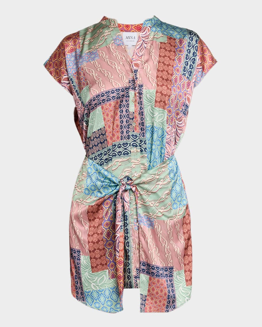 MISA Los Angeles Mika Wrap Mini Dress | Neiman Marcus