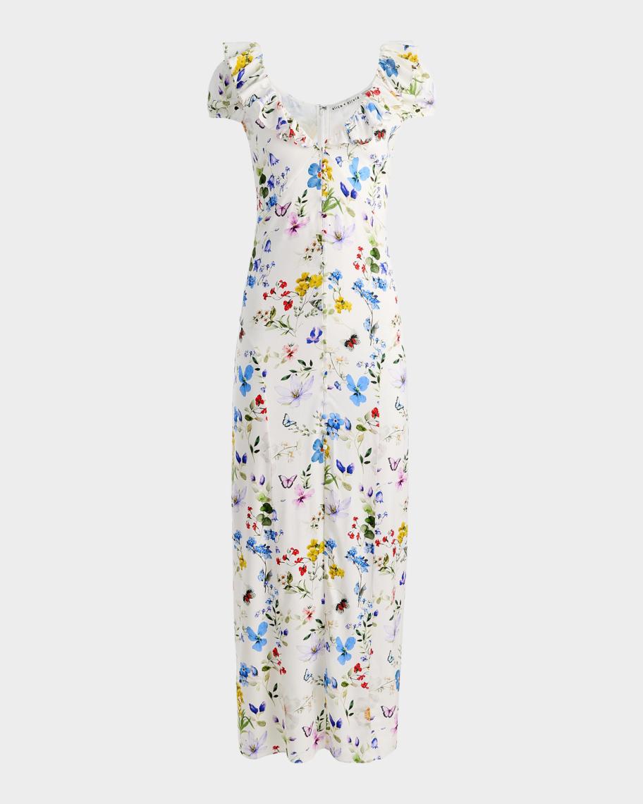 ALICE + OLIVIA Tara Twisting Vines Slipdress | Neiman Marcus