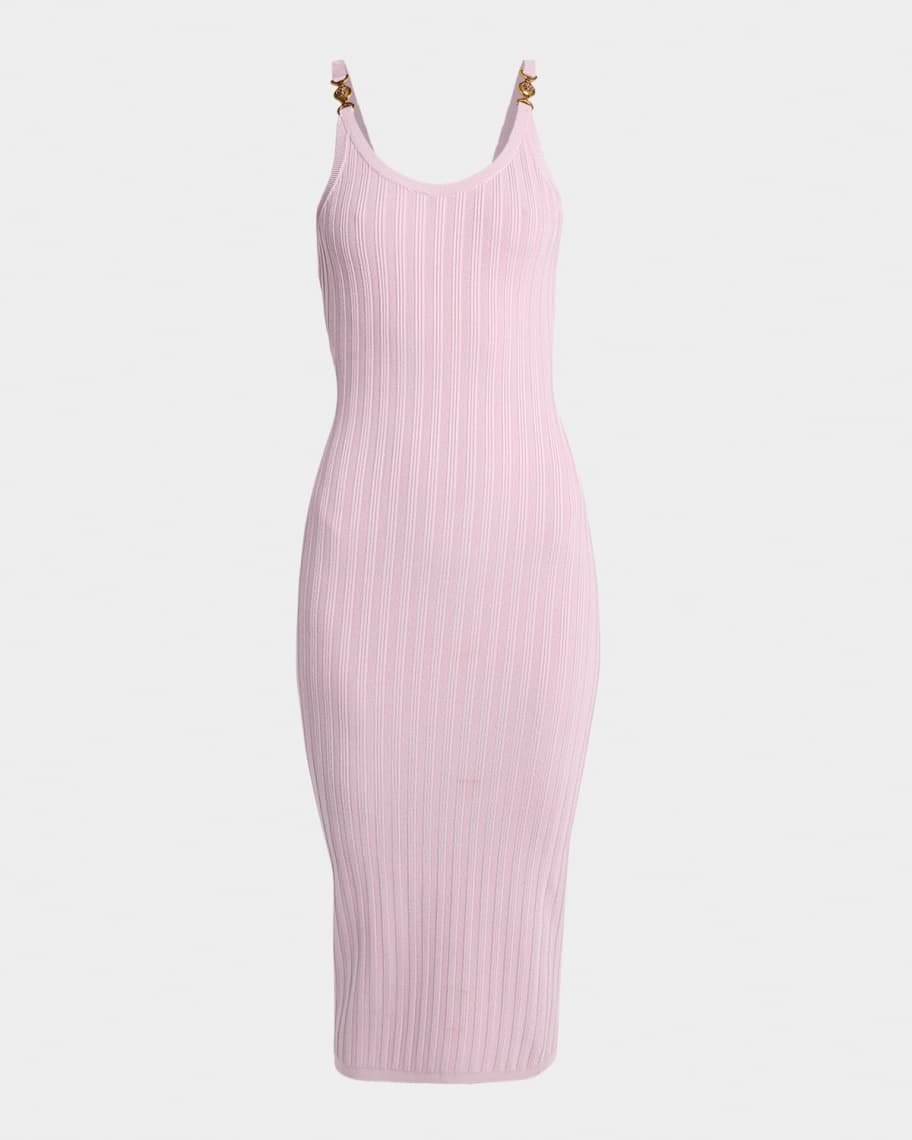 Versace Knit Mesh Midi Dress | Neiman Marcus