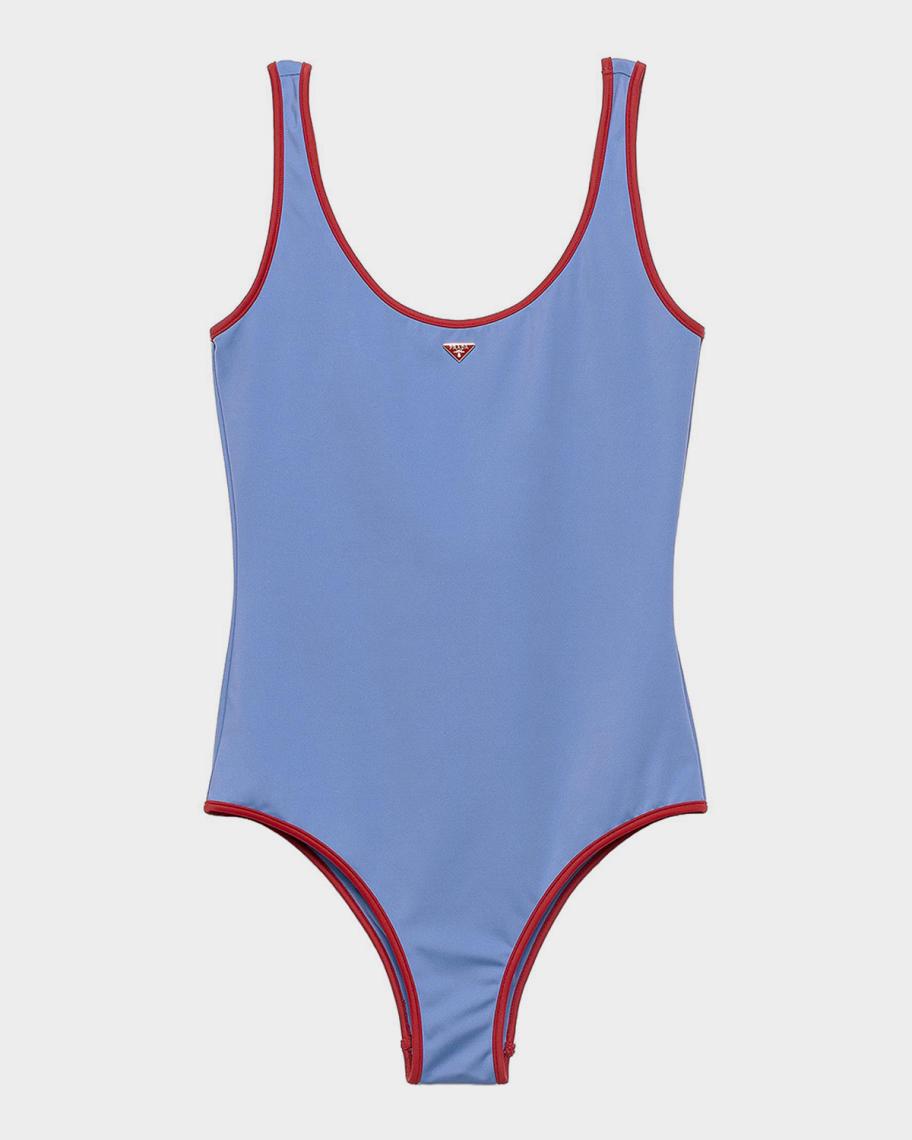 Prada One-Piece Jersey Swimsuit | Neiman Marcus