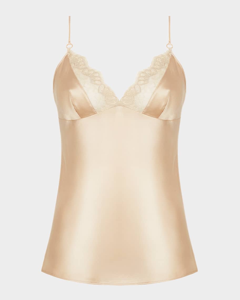 Lise Charmel Elegance Artist Lace-Trim Satin Camisole | Neiman Marcus