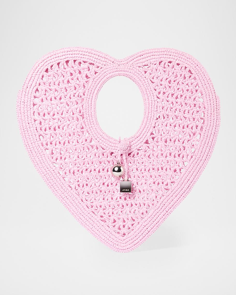 Jacquemus The Spiaggia Coeur Woven Heart Top-Handle Bag | Neiman
