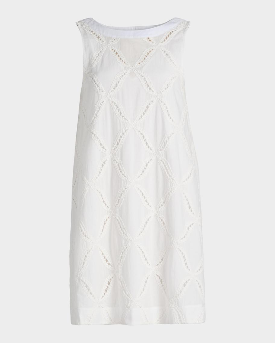 Derek Lam 10 Crosby Alina Eyelet Cotton Shift Mini Dress | Neiman
